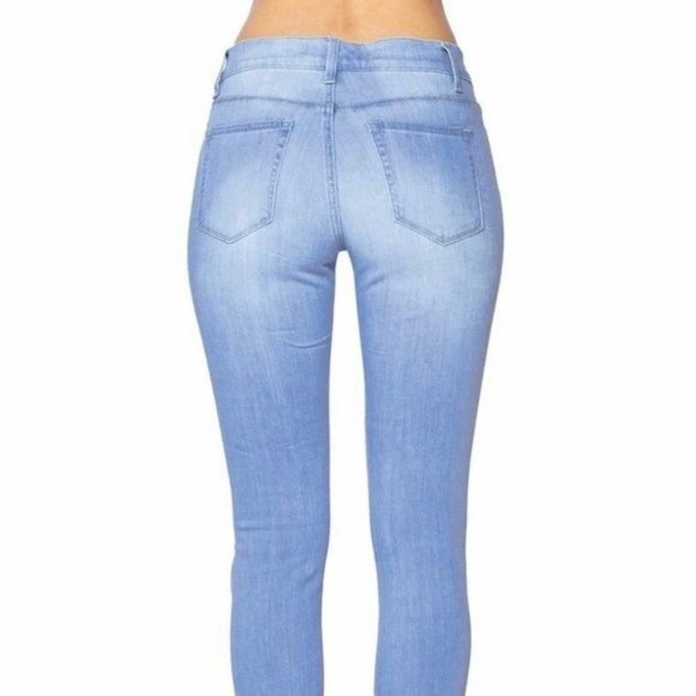 Ripped High- Waist Skinny Jeans - Picture 4 of 4